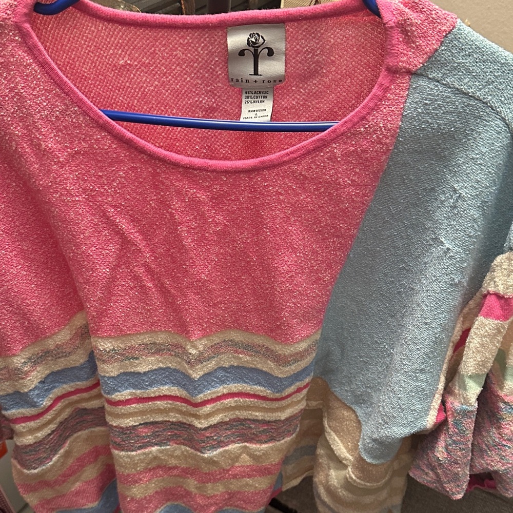 Rain and rose Multicolor Striped Sweater shirt